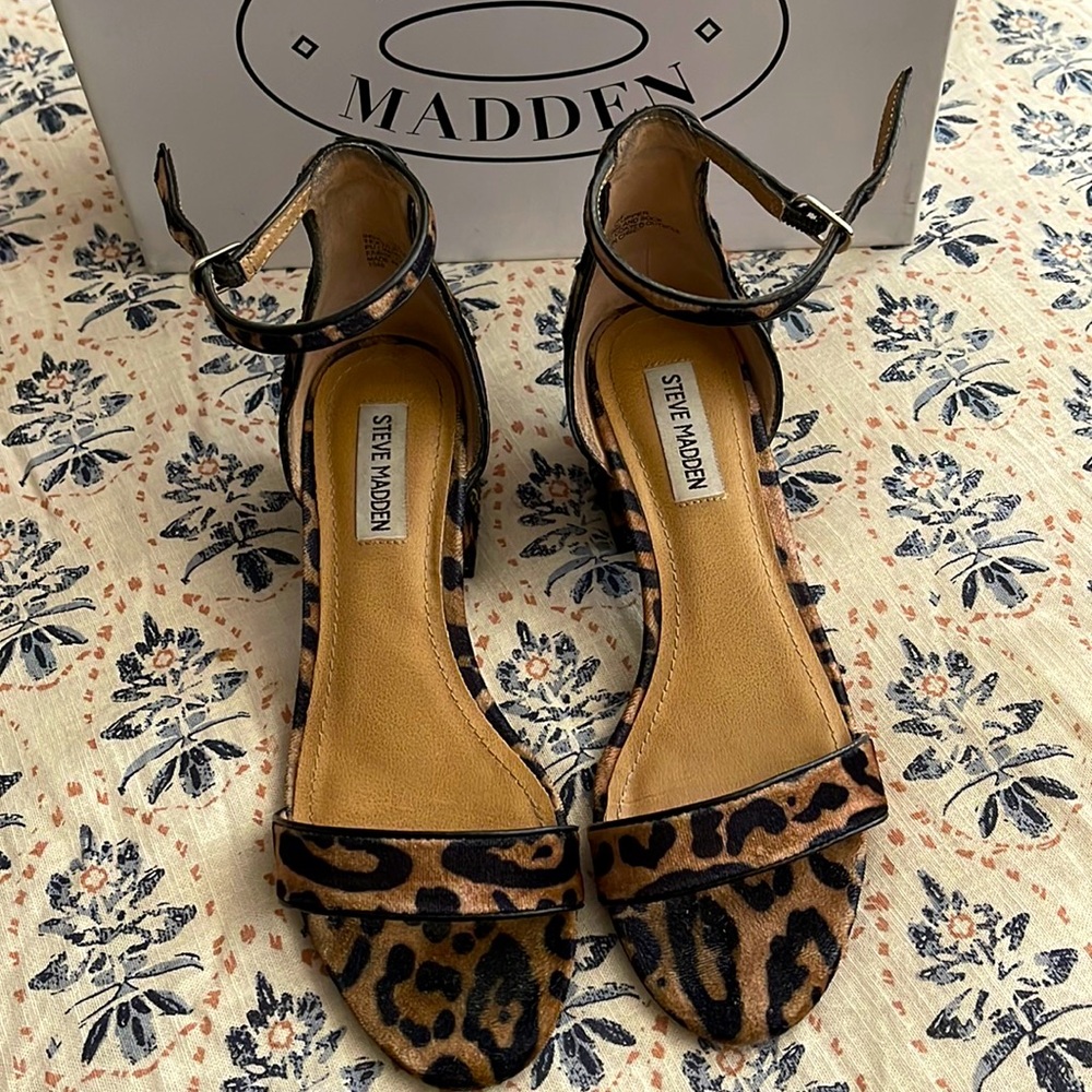 Steve Madden leopard multi low heel